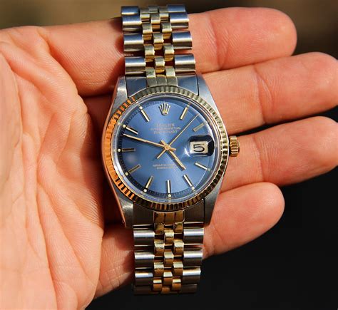 rolex rolex 1601 datejust blue dial|Rolex 1601 price.